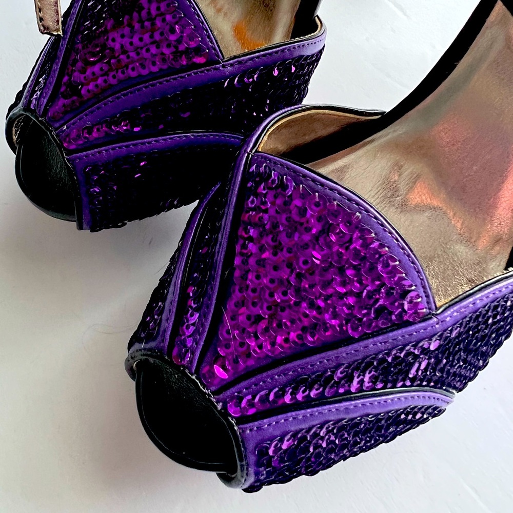 New purple sequin heels!